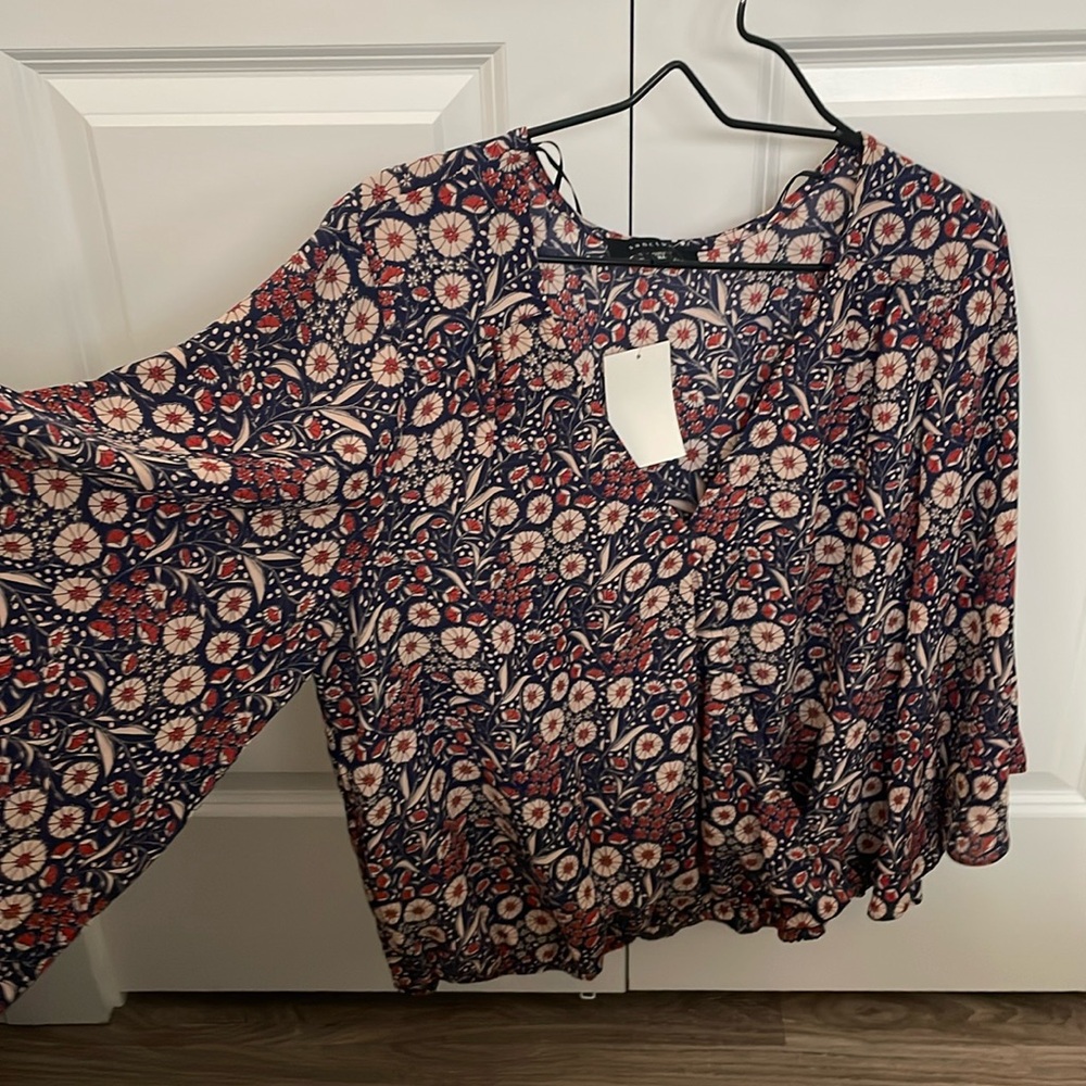Patterned floral blouse